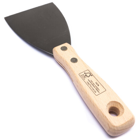 TrendLine Spachtel mit Holzheft 8 cm Holzgriff Malerspachtel Schaber