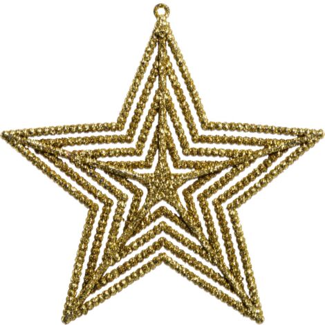 TrendLine Stern zum Hängen 2er-Set 12,5cm Weihnachtsstern Weihnachtsdeko Stern