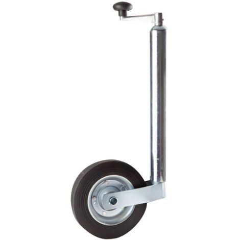 Trendline Stützrad für Anhänger Ø 4,8cm mit Kurbel Universal Wohnwagen Bugrad