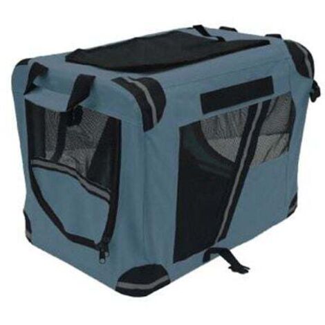 TrendLine Transportbox 70 x 52 x 52 cm Blau Hundetransportbox Tiertransportbox