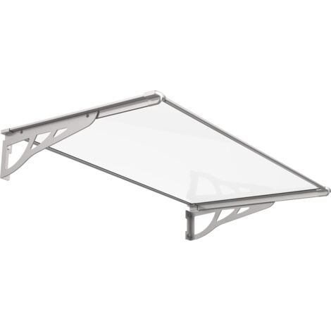 TrendLine Vordach Nancy 140x90x18 cm Aluminium Pultdach Türvordach Überdachung