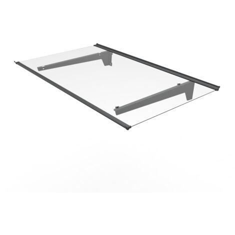 TrendLine Vordach Nizza Aluminum schwarz 140 x 90 cm