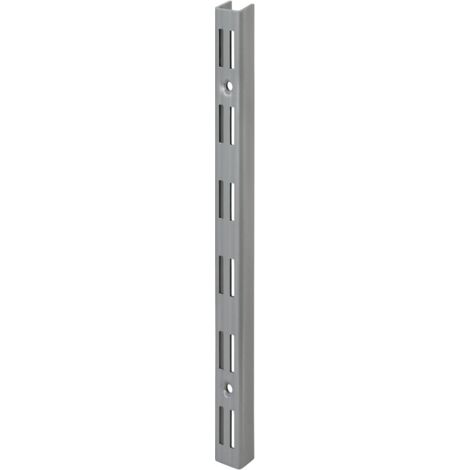 TrendLine Wandschiene 2-reihig grau 100 x 2,5 cm Wandschiene