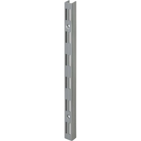 TrendLine Wandschiene 2-reihig grau 150 x 2,5 cm Wandschiene