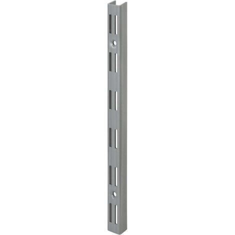 TrendLine Wandschiene 2-reihig grau 50 x 2,5 cm Regalträger