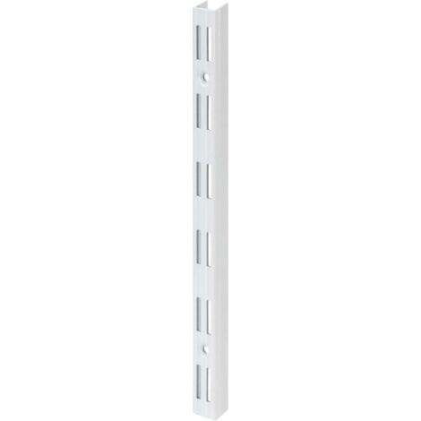 TrendLine Wandschiene 2-reihig weiß 200 x 2,5 cm Regale