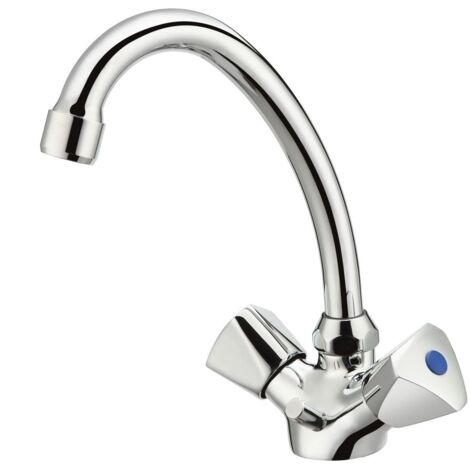 TrendLine Waschtischarmatur Saarbrücken verchromt 2-Griff Wasserhahn Bad Küche