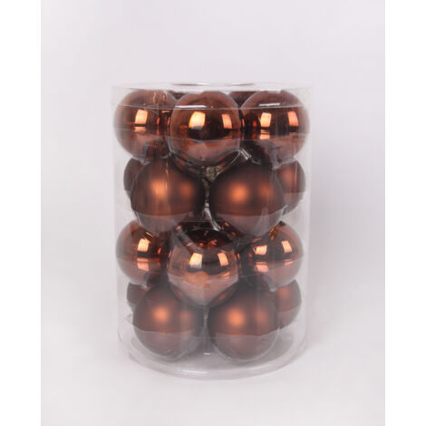 TrendLine Weihnachtskugeln aus Glas Ø 6 cm espresso 20 Stück Weihnachtskugel