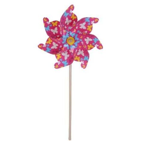 TrendLine Windrad Bunt Ø ca. 30 cm Windspiel Standhöhe: ca. 74 cm Windspirale