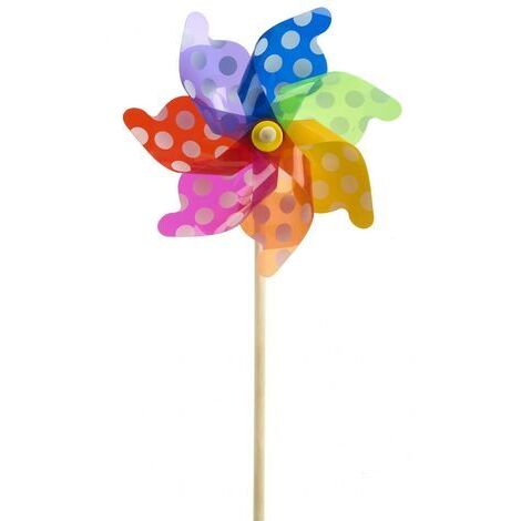 TrendLine Windrad Bunt Ø ca. 32 cm Windspiel Standhöhe:  ca. 74 cm Windspirale
