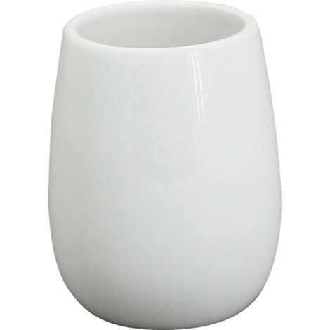 TrendLine Zahnputzbecher Adoro Weiß Zahnbürstenhalter Badbecher Becher