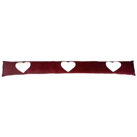 TrendLine Zugluftstopper Herzen dunkelrot 92 x 10 cm