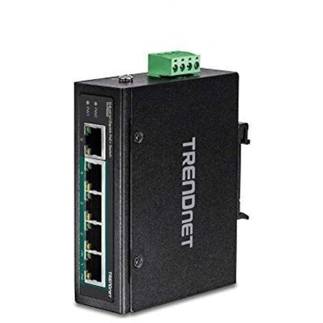 TRENDnet 5-Port Industrial GIGABIT POE+ DIN-Rail Switch Taille Unique