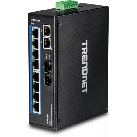 TRENDnet Industrie Switch 10Port Gbit IP30 Metall (TI-G102)