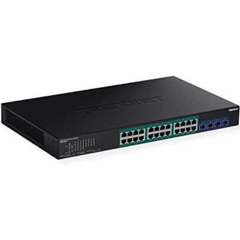 Trendnet TPE-30284 switch di rete Gestito L2/L4 Gigabit Ethernet (10/100/1000) Supporto Power over Ethernet (PoE) 1U Nero
