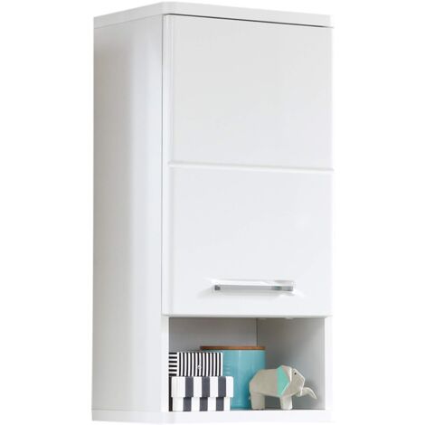trendteam smart living Armadietto pensile da Parete, Bianco, 37 x 76 x 28 cm