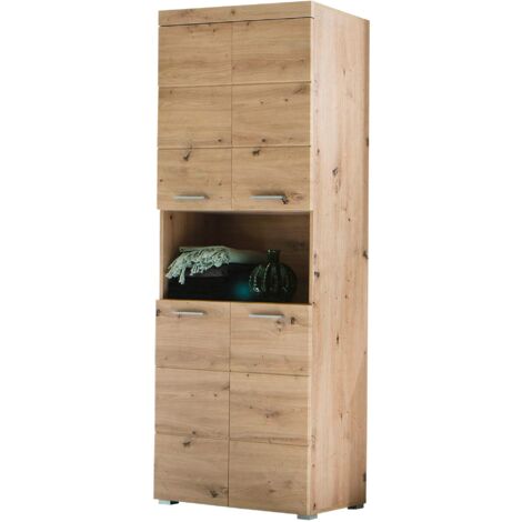 trendteam smart living - Armadio alto largo - Bagno - Amanda - Dimensioni di montaggio (L x A x P) 73 x 190 x 31 cm - Colore astucci - 139310592