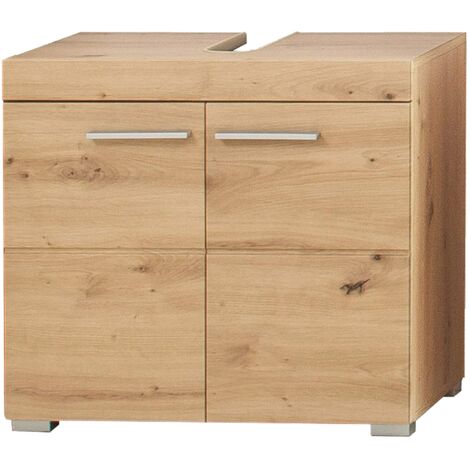 trendteam smart living - Mobiletto da bagno Amanda, 60 x 56 x 34 cm, in rovere con ampio spazio