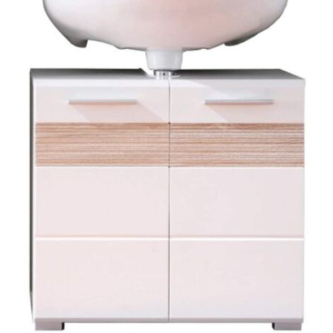 trendteam smart living Mobili, Derivato del Legno, Bianco, 60 x 56 x 34 cm