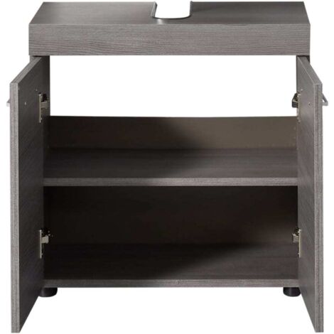 trendteam Waschbeckenunterschrank RunnerBad Rauchsilber 58 x 57 x 30 cm