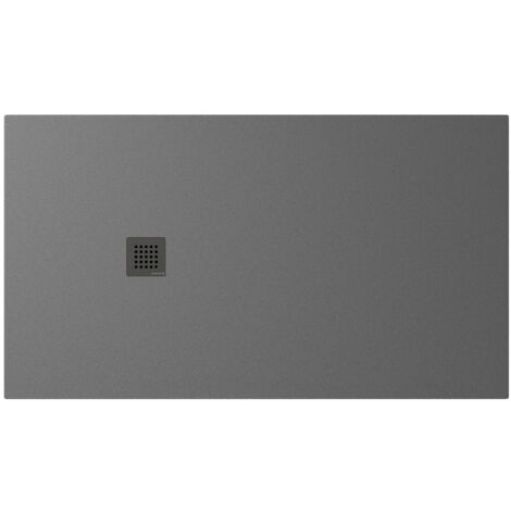 TRENECA Cast Marble Shower Tray 160x90cm, Cuttable selon votre Req, gris mat