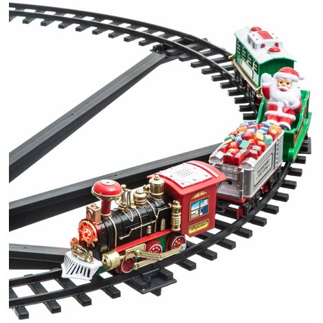 Trenino Natalizio Ø 89 cm per Albero di Natale con Luci