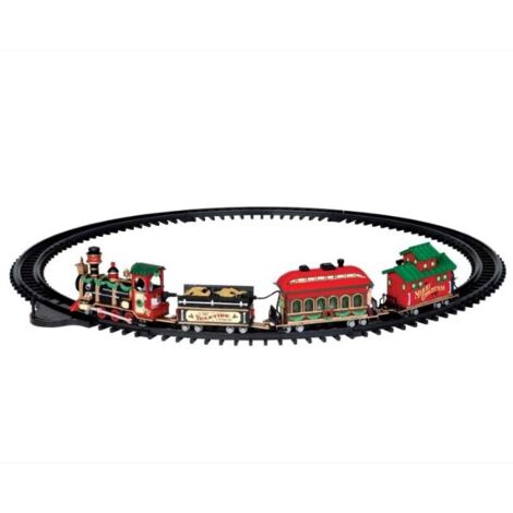 Trenino Natalizio Giostra Movimento Yuletide Express Villaggio Natale Lemax