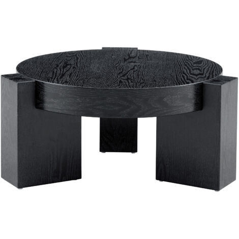 [Trennbares Couchtisch-Set] – Transparente graue Glasplatte kombiniert mit MDF-Stützen in schwarzer Holzoptik. Zerlegbares Design für flexible Raumnutzung, anpassbar an Wohnzimmer-Szenarien.