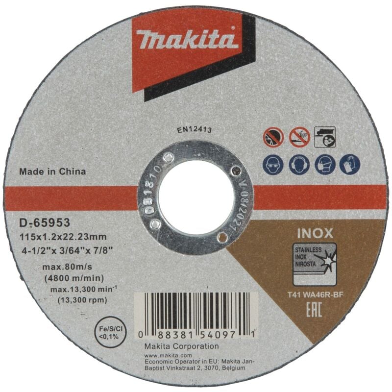 Image of Makita - 12x Trennscheibe Inox 115 x 1,2mm - D-65953-12