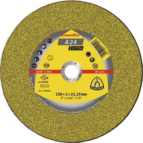 BIEBRACH - C.H. MORGENSTERN GMBH Trennscheibe A 24 Extra D230x3mm ger.STA Bohr.22,23mm KLINGSPOR