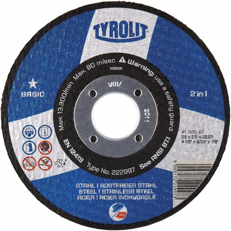 Trennscheibe Basic 2 in 1, Scheiben-Ø: 230 mm - Tyrolit