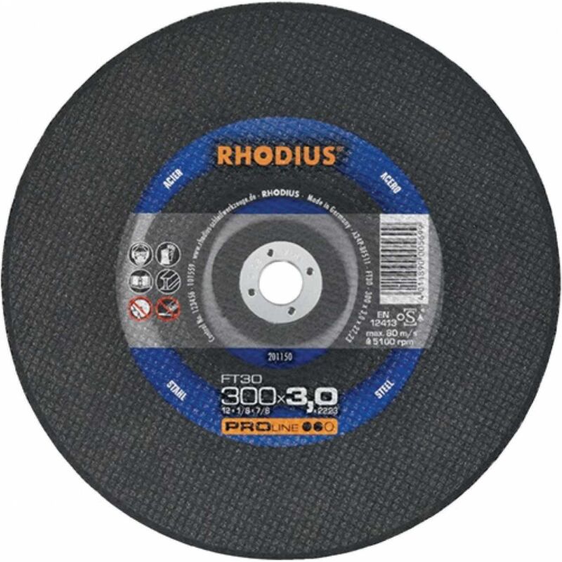 Rhodius Trennscheibe Ft30 D300x3mm Gerade Stahl Bohrung 20 Mm
