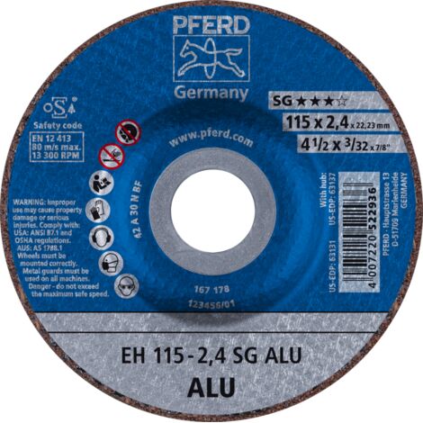 Trennscheibe gekröpft fürAluminium A30NSG 115x2,4mm PFERD