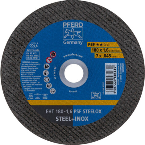 Trennscheibe gerade A46PPSF-INOX 178x1,6mm PFERD