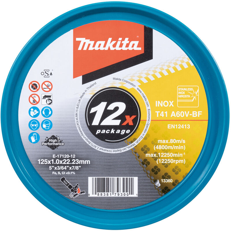 Image of Makita - Trennscheibe inox 125x1,0mm 12 St. in Kunststoffdose