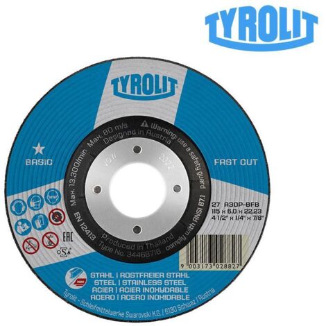 Trennscheibe Tyrolit a30p-bfb 115 mm 6 mm