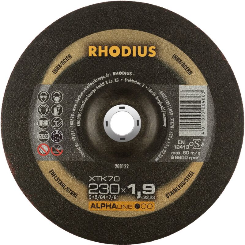 XTK70, 25 Stück, 230 x 1,9 mm, Trennscheibe - Rhodius