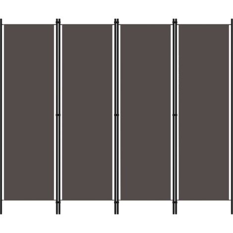 Trennwand 4 Paneele Anthrazit 200x180 cm