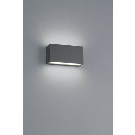 Trent applique 2 led biemissione da esterno luce calda 3000k 10 w colore atrancite 226960242