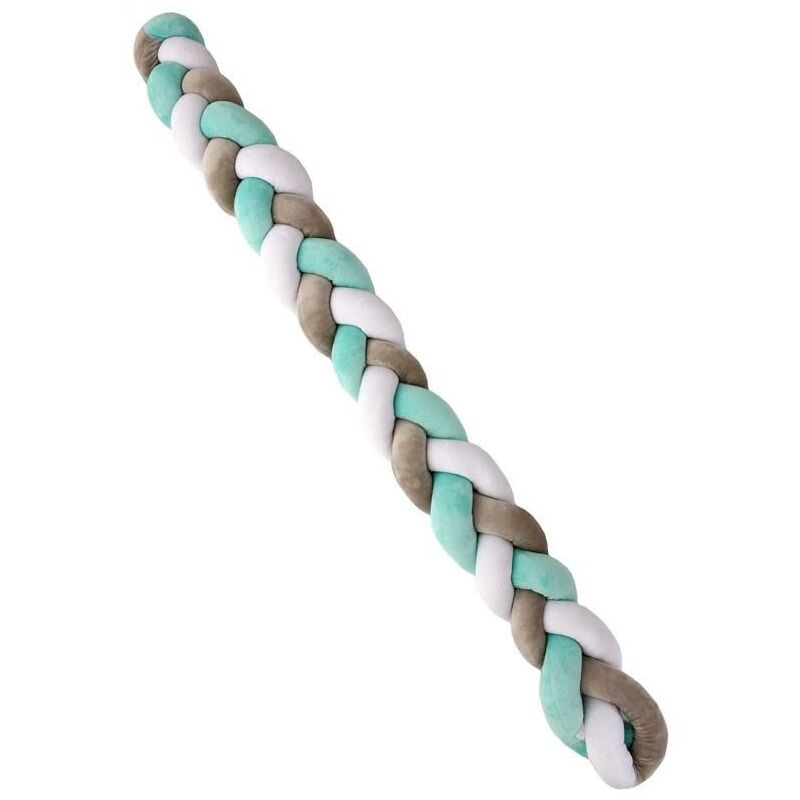 

Trenza protector de cuna Twist 200 cm Rosa y gris