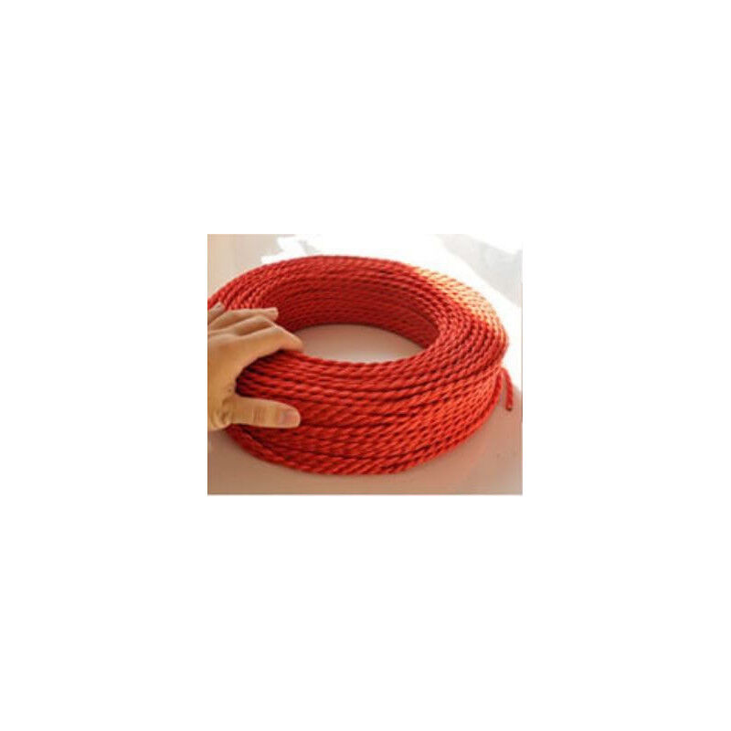 

Trenzado de mirada retro vintage rojo de la tela de alambre eléctrico