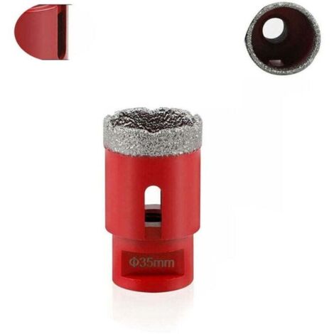 Trépan Diamant 35mm Brasé Sous Vide Filetage M14 Perçage Porcelaine Carrelage Granit Marbre