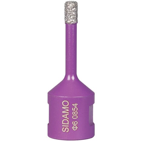 SIDAMO Trépan diamant à sec pour meuleuse M14 - Diamètre de 6 mm - Céramique/Grès/Granit