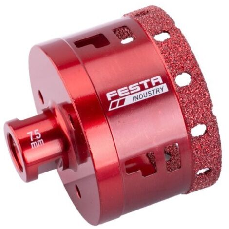 Trépan diamanté pour meuleuse avec filetage M14 - Diamètre 75mm - Série INDUSTRY