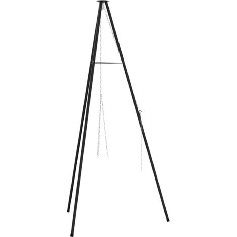 Trépied de Feu de Camp Noir 92 x 92 x 191.5 cm Acier CFW664693