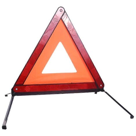 Trépied pliable d'avertissement, triangle de signalisation rouge réfléchissant, panneau d'arrêt.