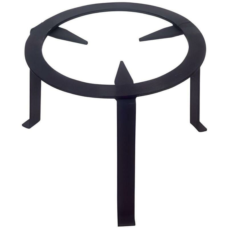 Trépied pour cheminée feux en fer forgé coloris Noir - Hauteur 25 x Ø 30 cm