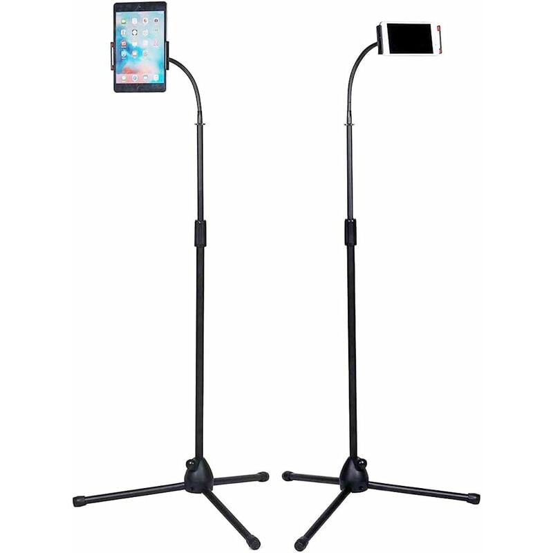 Unho - Trépied Tablette Smartphone Portable Support pour Tablettes Téléphones de 4.7-10 Pouces Hauteur Réglable de 90-170cm Rotatif à 360° pour
