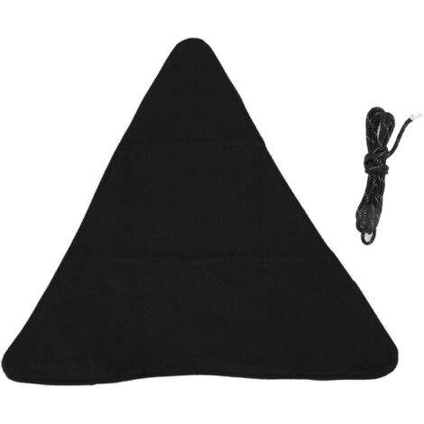 Trépied Tabouret Tissu Portable Pliable Triangle Tabouret Tissu Artisanat Anti Scratch Toile Camping Tabouret Tissu pour La Pêche Noir