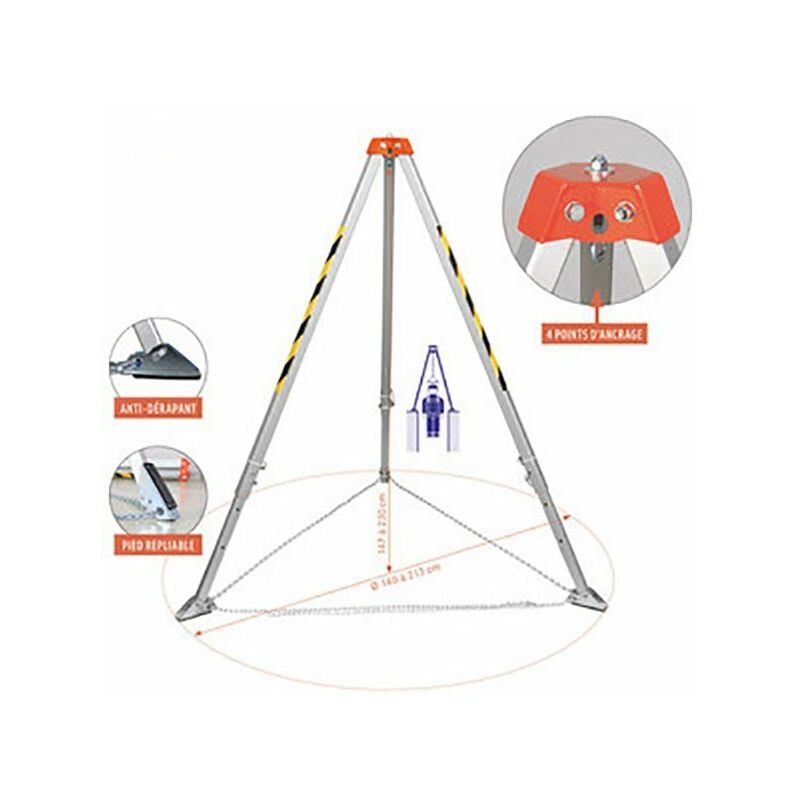 Trépied télescopique - 4 points d'ancrage - B0024035